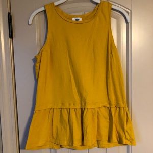 Yellow peplum tank
